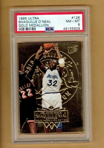 1995-96 Fleer Ultra Gold Medallion Shaquille  O'Neal  PSA 8