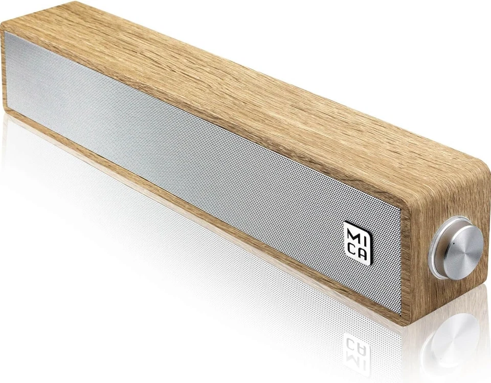 Elegant Wooden Soundbar with High-Quality Audio - Perfect for Home & Work - Image 3 of 4