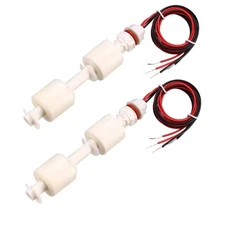 2 x PP Dual Ball Float Switch M10 100mm Fish Tank Liquid Level Sensor Plastic
