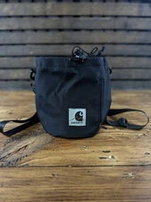 Carhart Vinyl Bucket Bag Cross Body Drawstring Black  Hiking Tools OSFA