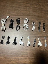 Micro USB Charger Sync Cable Black, White, Grey (Under 12 Inches)