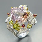 Antique ring Natural Ametrine Ring 925 Sterling Silver Size 7.5 /R479488