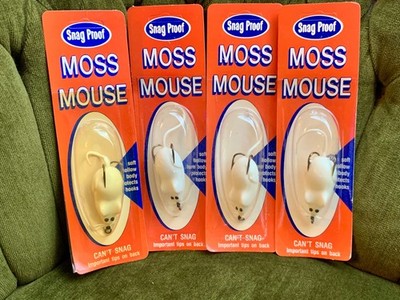 NOS VNTG Snag Proof Moss Mouse White 2 1/4'' Soft Weedless Topwater Fishing Lure