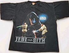 1999 Star Wars Episode I The Phantom Menace Jedi vs Sith MOVIE PROMO T Shirt XL