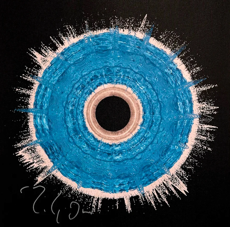 Mark Knopfler Signed Money For Nothing Framed Canvas Sound Wave Art Dire Straits - Image 3 of 4