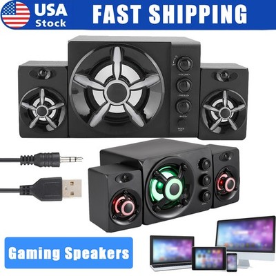 Computer Speakers Surround Sound System Wired PC Speakers Gaming Bass 3.5mm Jack