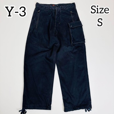 1712 Wisely Y-3 Cargo Pants Wide Pants Embroidered Logo Black
