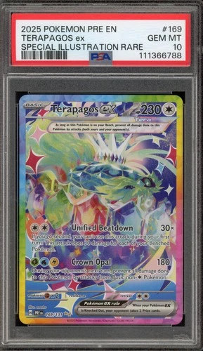 Pokemon Terapagos ex Prismatic Evolutions SIR #169 PSA 10 Gem Mint