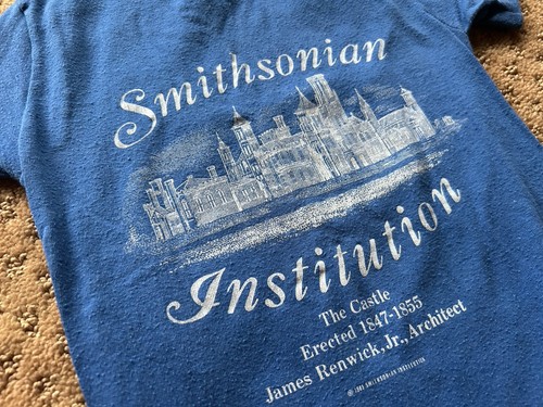 Vintage Toddler Blue Smithsonian Institution The Castle Shirt Small (8) - Picture 2 of 4