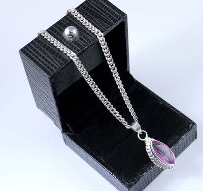Pink Ruby 8.15 Ct Marquise Natural Mogok Gems Certified Men's Pendant No Tariffs