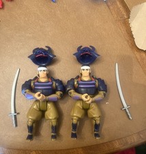 Lot of 2 Vintage 1986 LJN ThunderCats Hachiman Figures Complete w/ Swords Helmet