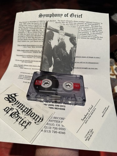 1996 SYMPHONY OF GRIEF INFERNAL CREATIONS + DEMO DEATH DOOM METAL CASSETTE - Picture 2 of 7