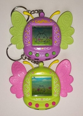 Giga Pets Pixie Purple Pink Green Digital Pet Bundle Tested Works Lot of 2