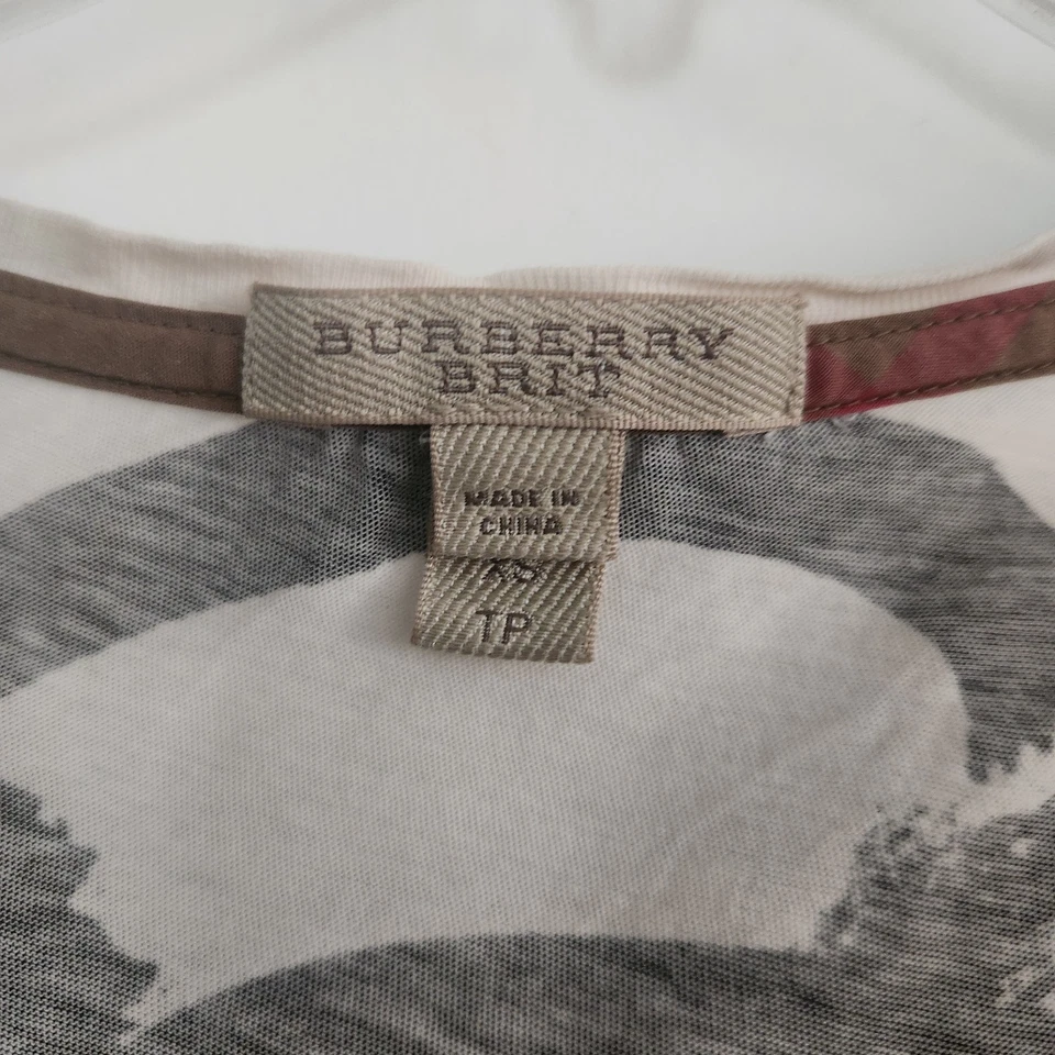 Camiseta Burberry Brit Talla XS Algodón Marfil Defecto **Leer** Foto 2 de 4