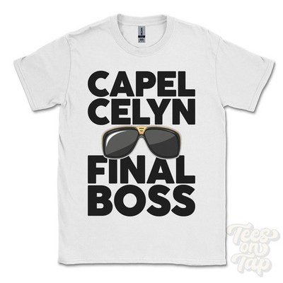 CAPEL CELYN FINAL BOSS T-SHIRT lustiges Weihnachtsgeschenk Bala Gwynedd Wales Ibiza Parodie