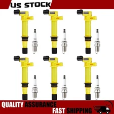6X UF270 Ignition Coils 7098 Spark Plugs For Jeep Liberty Dodge Nitro 3.7L