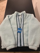 DSG Girls' Cozy Fleece Full Zip Shoreside Blue Size Large NWT