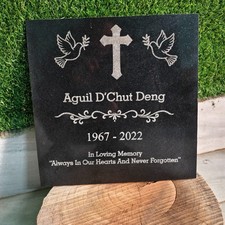 12x12 Customize Granite Memorial Stone Engraved Headstone for Cemetery Grave