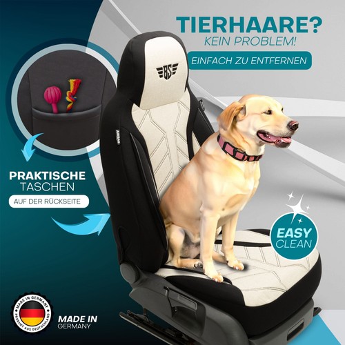 Pilot Wohnmobil Sitzbezüge passend für Tri-R Transport V20 (Schwarz-Beige) - Bild 12 von 13