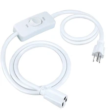 Long Extension Cord with Switch On/Off 3 Prong Grounded Plug Indoor Power Cor...