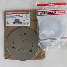 Wiremold 895TCAL-NK Round Carpet Duplex Flange Nickel Finish, Open Box