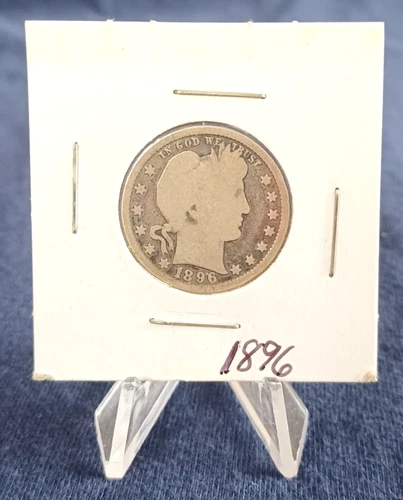 1896 Liberty Head Barber QUARTER 90 % Silver - B21