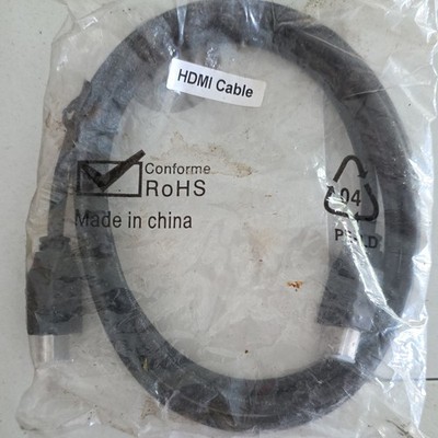 Black HDMI Cable HDMI Standard Male to HDMI Standard Male 1:1 Connection
