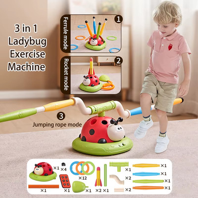 Ladybug Sport Entertainment Game Toy Multifunction Rope Skipping Machine Ferrule