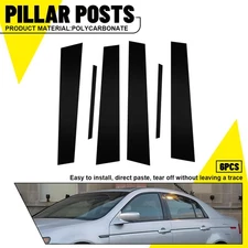6Pcs Car Window Door Cover Pillar Posts Stickers Trim For Acura TL 2004-2008