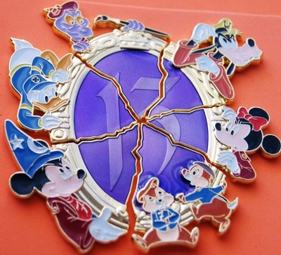 WDW REFLECTIONS OF EVIL 13 MIRROR SHARDS SORCERER MICKEY FIGMENT SET OF 6 PINS