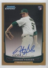 2012 Bowman Chrome Gold Refractor Rookie Auto 15/50 Jarrod Parker #213 Auto 1u6