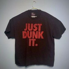Nike XXL Black T-Shirt &ldquo;Just Dunk It&rdquo; Graphic T Mens 2XL Basketball Streetwear