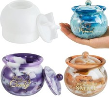 Silicone Jar Molds with Lids for Epoxy Resin