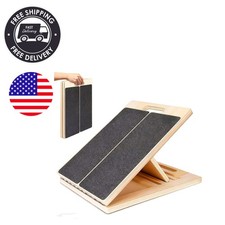 Adjustable Wooden oard for Calf Stretching, Incline Exercise Stretcher for An...