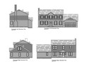 HOUSE PLANS COLONIAL  PLANS 2100 SF 3BR-2.5B-2CAR COLONIAL HOUSE PLANS  #25058