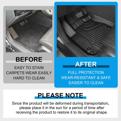 Car TPE Floor Mats Set For Hyundai Santa Fe 2024-2025 All weather Protection - Picture 9 of 10
