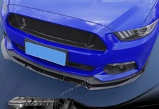 For 15-17 Ford Mustang Painted Black Front Bumper Splitter Spoiler Lip 3PCS