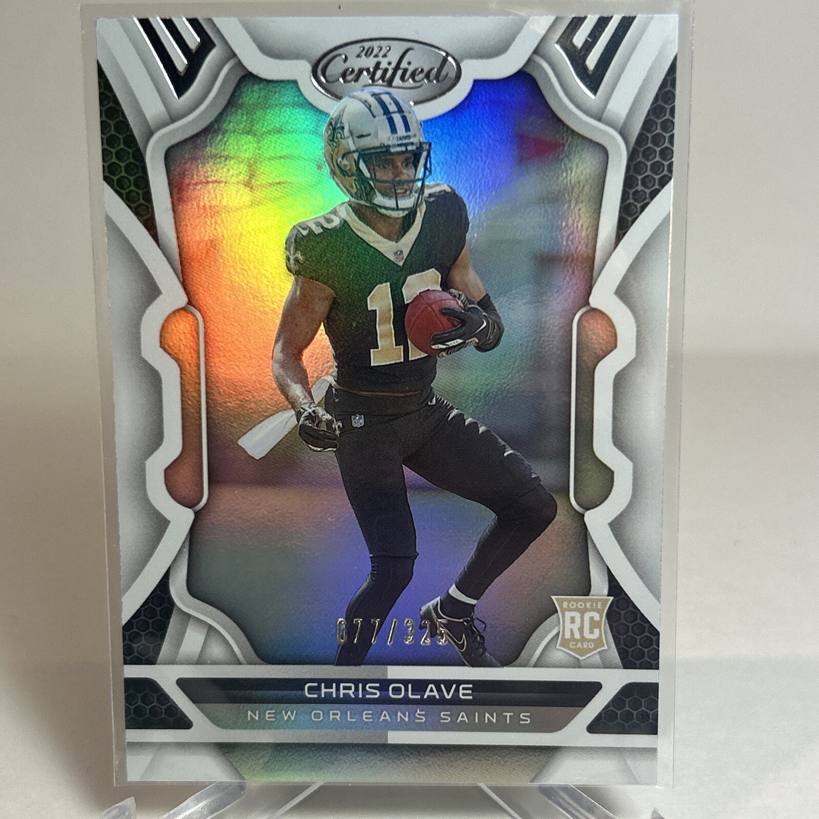 CHRIS OLAVE #/325 Silver MIRROR 2022 Panini Certified ROOKIE #113 NOLA Saints