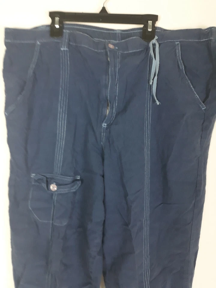 Pantalones cortos azules Cappagallo talla grande 1X para mujer Foto 2 de 4