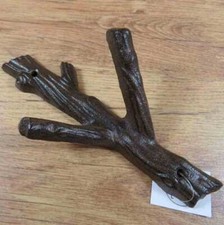 Garderobenhaken Gusseisen Wandhaken Antikbraun Doppelhaken Ast HK1566