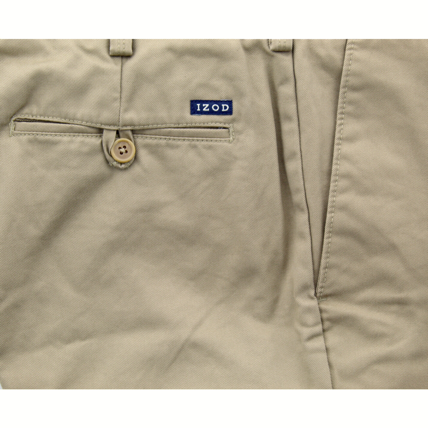 IZOD Men's American Flat Front Slim Fit Wrinkle Free Khaki Chino Pants ...