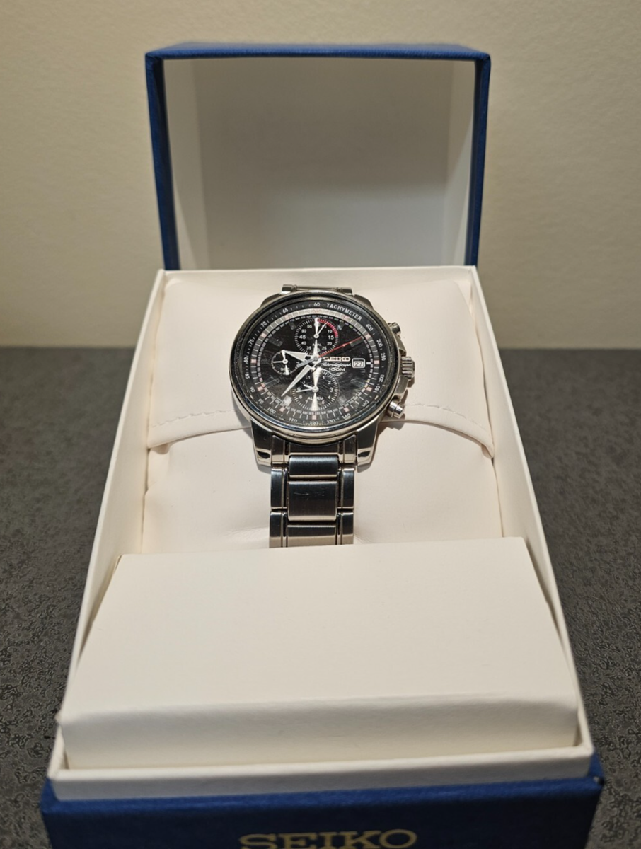 Seiko Chronograph T762 100m Quartz Men's Watch SNAA61 | eBay