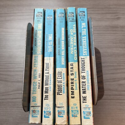 Lot of 5 Vintage ACE Double SCI-FI Novels Leinster-Reynolds-Grinnel-Bulmer