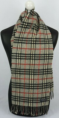 BURBERRY SCARF 100% LAMBSWOOL FOR MEN AND WOMEN MADE IN ENGLAND