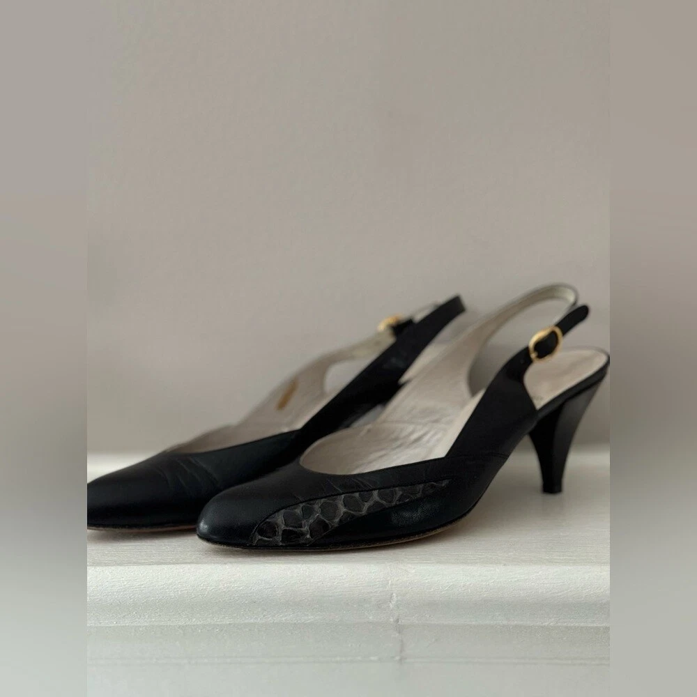 Christian Dior   Sandale escarpins vintage en cuir taille 37