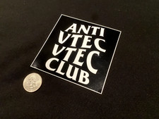 Anti Vtec V-tec Club Sticker Decal Slap Drift Jdm