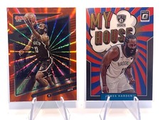 James Harden Lot(2) 21/22 Donruss Orange Laser #64 &21/22 Optic My House #13