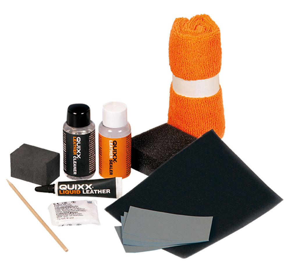 Quixx Leder Vinyl Reparatur-Set Kunstleder Sättel Möbel Lenkrad Bekleidung