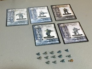 A23384 RACKHAM AT-43 UNA MIXED LOT TROOPERS HEAD BITS + CARDS