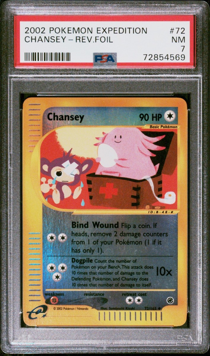 Pokemon Card Chansey 72/165 Reverse Holo Expedition PSA 7 NM | eBay